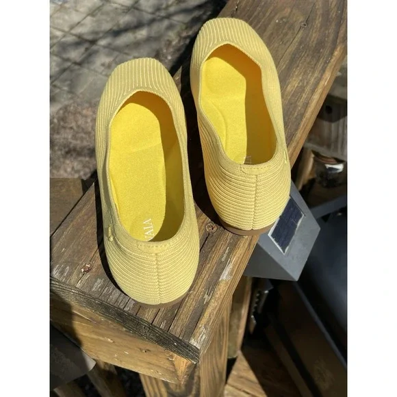 Vivaia Samantha Yellow Square Toe Classic Office Loafers Comfort Shoe 36 US6 - Picture 15 of 16